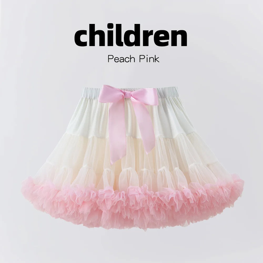 Children's Skirt Baby Girls Tutu Skirt Fluffy Children Ballet Kids Pettiskirt Baby Girl Skirts Princess Tulle Party Dance Skirts