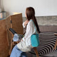 New Large Capacity Handwoven Bucket Bag Solid Color Boho Metal Line Bucket Bag Straw Design Handmade Crossbody Bag Gifts