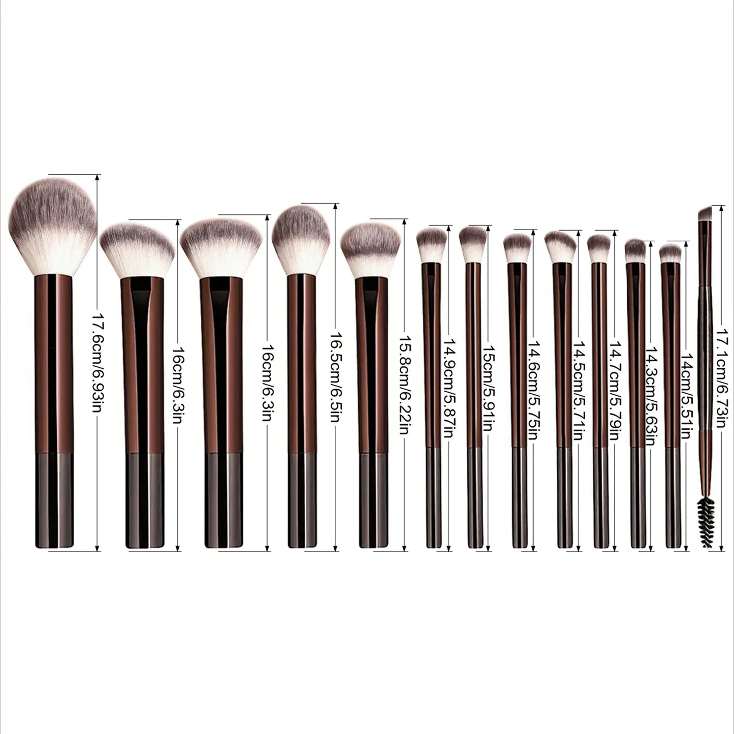 Soft Bristle Kabuki Blending Makeup Brush Set 13Pcs Foundation Eyeshadow Blush Cosmetic Tool Professional Salon Daily Facial Makeup Supply