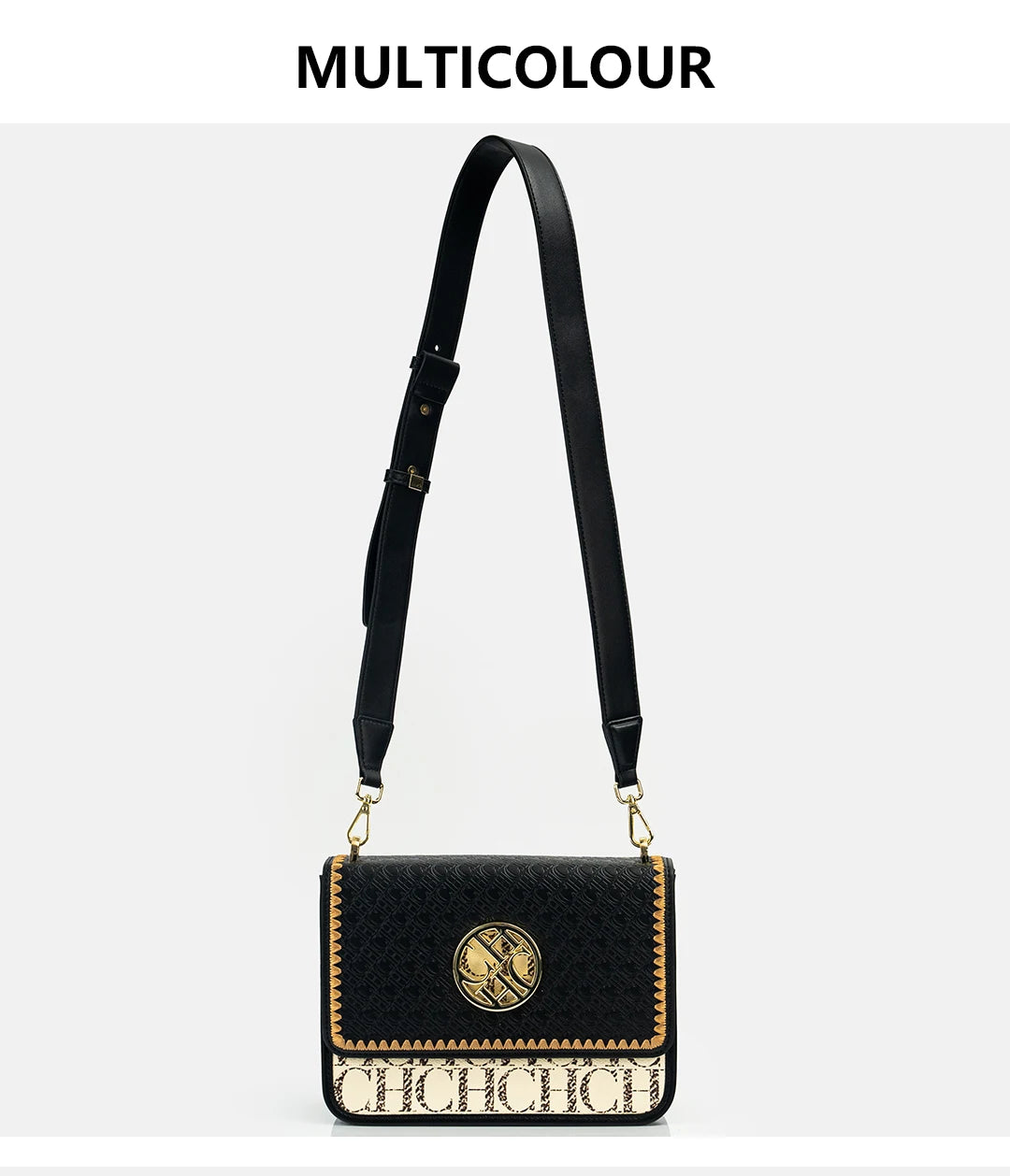 CH Solid Design Shoulder Bag Dark Letter Embossed Ladies Party Bag Exquisite Luxury Brand Fashion Design Handbag Classic