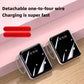 ROMOSS 500000mAh Power Bank Built in 4 Cables Portable Super Fast Charging Digital Display External Battery For iPhone Samsung
