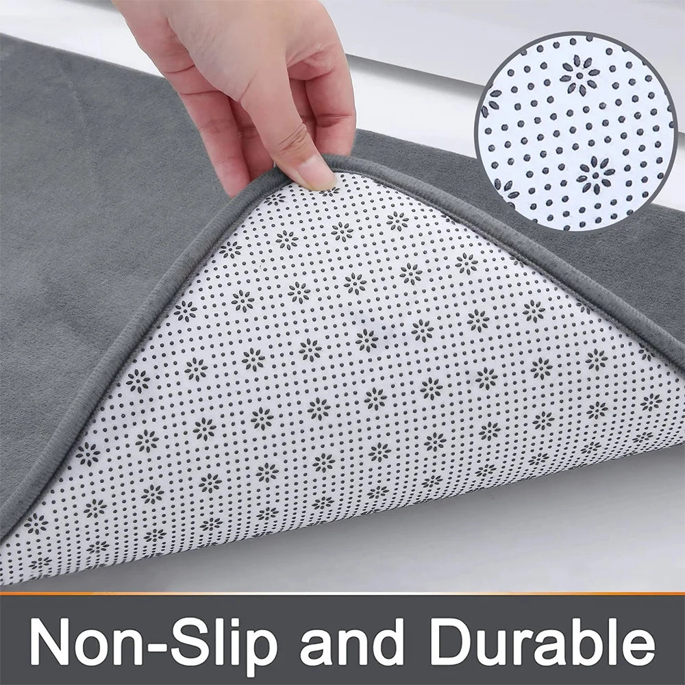 Super absorbent floor mat, super absorbent bath mat, super anti slip coral velvet bathroom floor mat, door mat