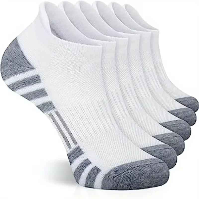 3 Pairs Ankle Athletic Running Socks Cushioned  Breathable Low Cut Sports Tab Socks For Men And Women