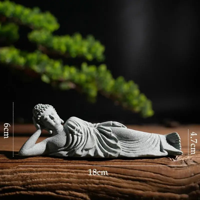 ♥Buddha Statue Set – Sandstone Finish, Various Poses, Zen Home Decor for Meditation & Spiritual Space
