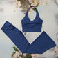 Scrunch Sports Suit Women's Yoga Set Gym Wear Sexy Sports Bras and Flared Leggings Sets Fitness Outfits Female Workout Clothes