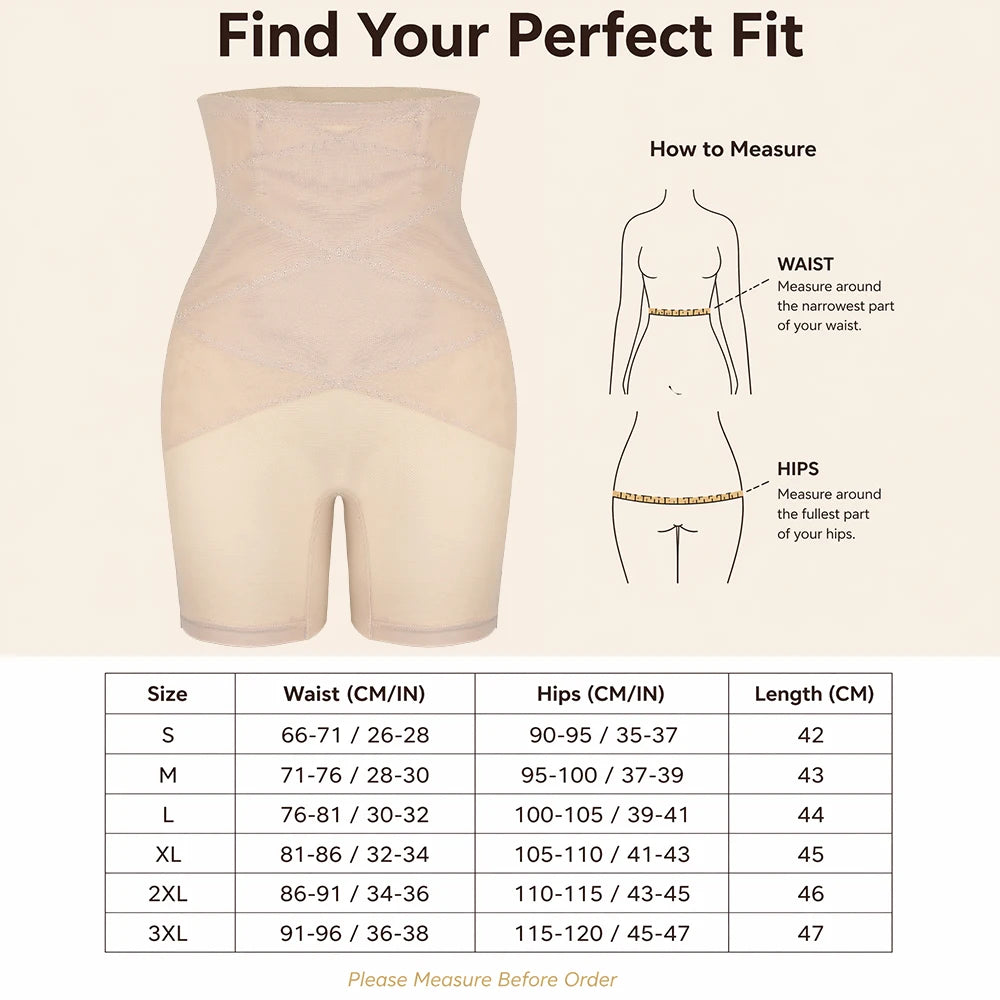 Women Shapewear Shorts Tummy Control High Waist Body Shaper Butt Lifter Seamless Panties Under Dress Slimming Underwear