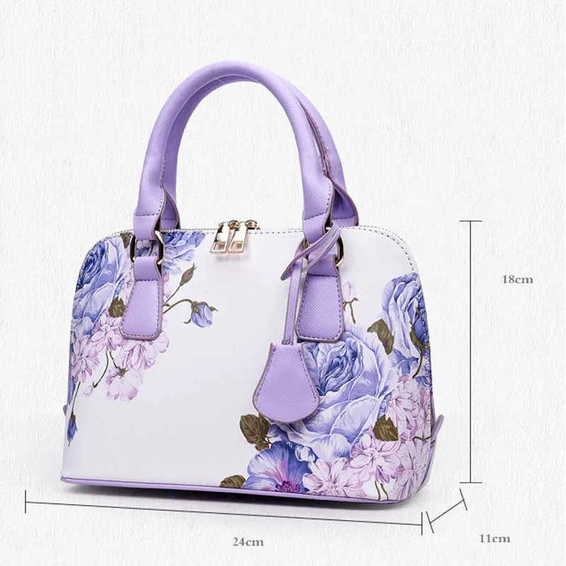 Hisuely Hot Sale Designer Printed Bags for Women Ladies Shopper Bag Shell Elegant Floral Shoulder Handbags