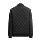 Autumn Winter Bomber Jacket Men Diamond Pattern Fleece Lined Casual Jacket Men Fashion Clothing 2026 Brand New Slim Fit Coat