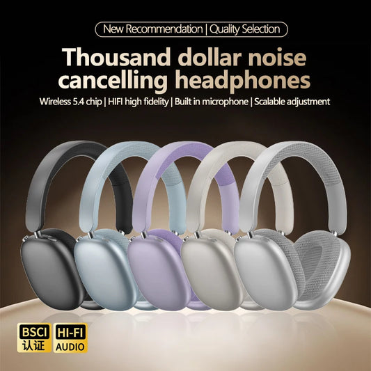 Head mounted wireless Bluetooth earphones with ultra long battery life, rotatable active noise cancelling features