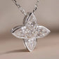 MUXIFC Full Moissanite Pendant Necklaces Fashion Flower Pear/Round Cut Diamond Neck Chain S925 Silver Wedding GRA Jewelry Gifts
