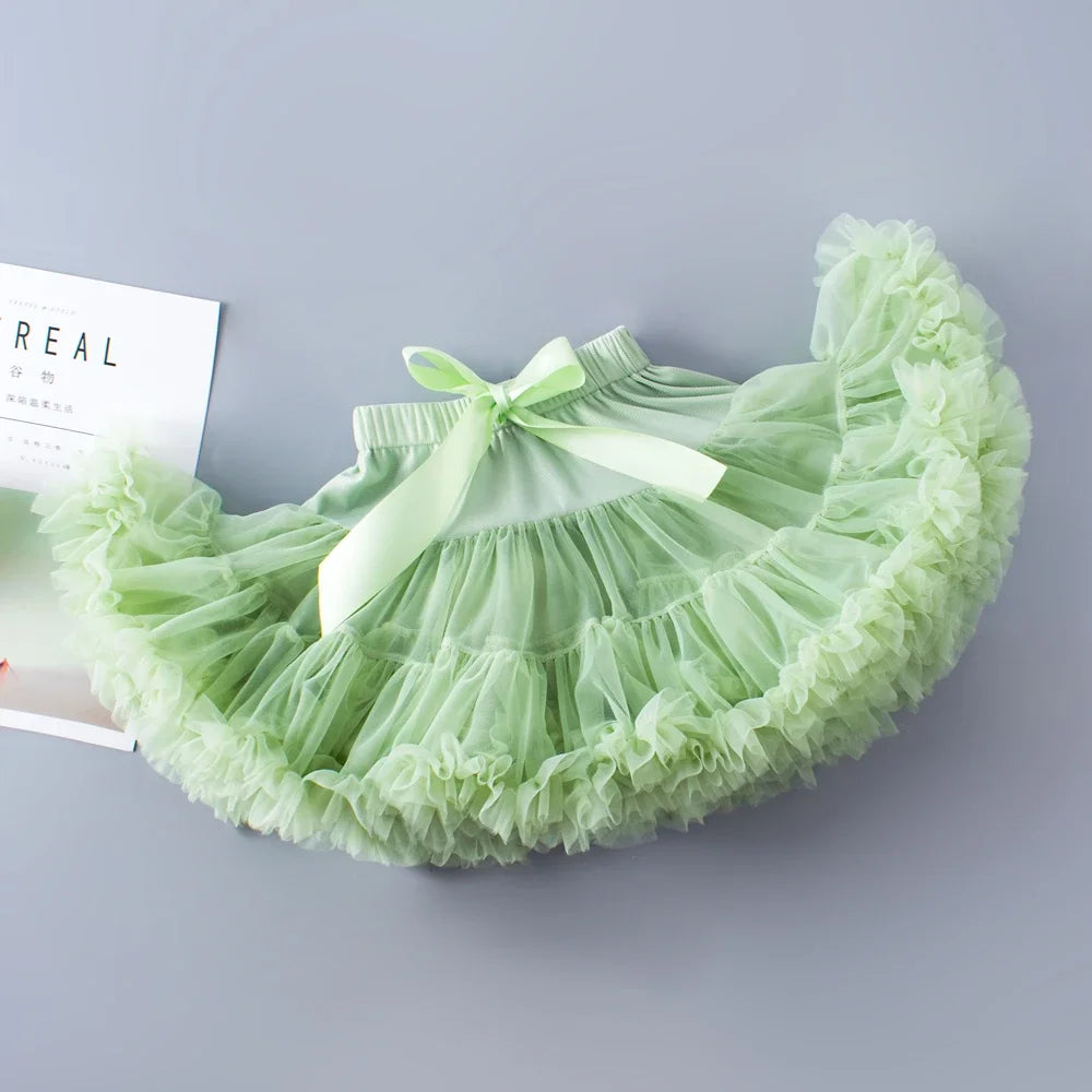 Children's Skirt Baby Girls Tutu Skirt Fluffy Children Ballet Kids Pettiskirt Baby Girl Skirts Princess Tulle Party Dance Skirts