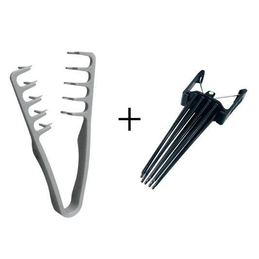 Male Female Curly Hair Styling Tool Set Fluffy Texture Comb & Hair Root Fluffy Clip Natural Curling Traceless Barber Accessories
