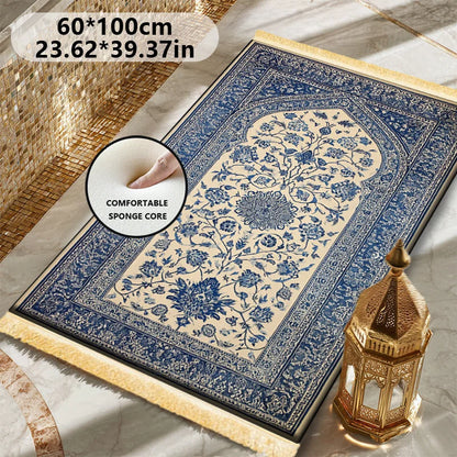 VIKAMA Islamic Fringed Prayer Mat, Soft And Machine-Washable Prayer Mat, Muslim Prayer Rug, Suitable For Home Use And Pilgrimage