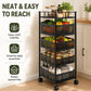 6 Tier Rotating Storage Shelves Rack,Kitchen Vegetable Storage Trolley,Vegetable Fruit Storage Basket Rack,5 Layer Kitchen Rotating Storage Rack,Vegetable Trolley,Potato Storage,Onion Storage