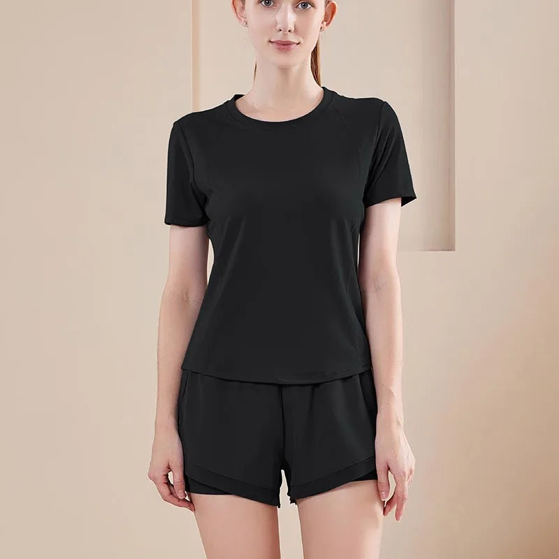 Seamless Women's Yoga Sports Set Workout Sportswear Gym Clothing Fitness Long Sleeve Crop Top High Waist Leggings Sports Suits