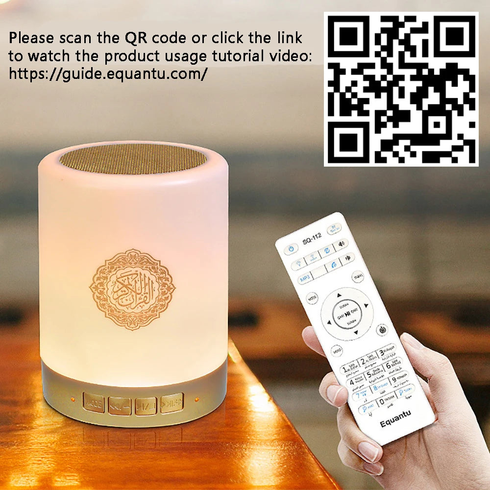 Quran Azan Islamic Muslim Koran Arab Ramadan Wireless Bluetooth Speaker Portable Bright Night Light Holy Lamp Arabic Islam Sound