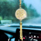 One Double-Sided Diamond-Set Islamic Scripture Car Ornament, Metal Tassel Car Pendant, High-End Model Design Car Ornament