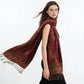 A ladies' paisley cashew jacquard Bohemian style long tassel windproof shawl scarf suitable for daily travel, photography, and w