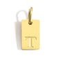 Polished Stainless Steel Square Gold Color Pendant Hang 26 Letters DIY Bracelet Pet Collar Necklace Jewelry Making