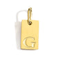 Polished Stainless Steel Square Gold Color Pendant Hang 26 Letters DIY Bracelet Pet Collar Necklace Jewelry Making