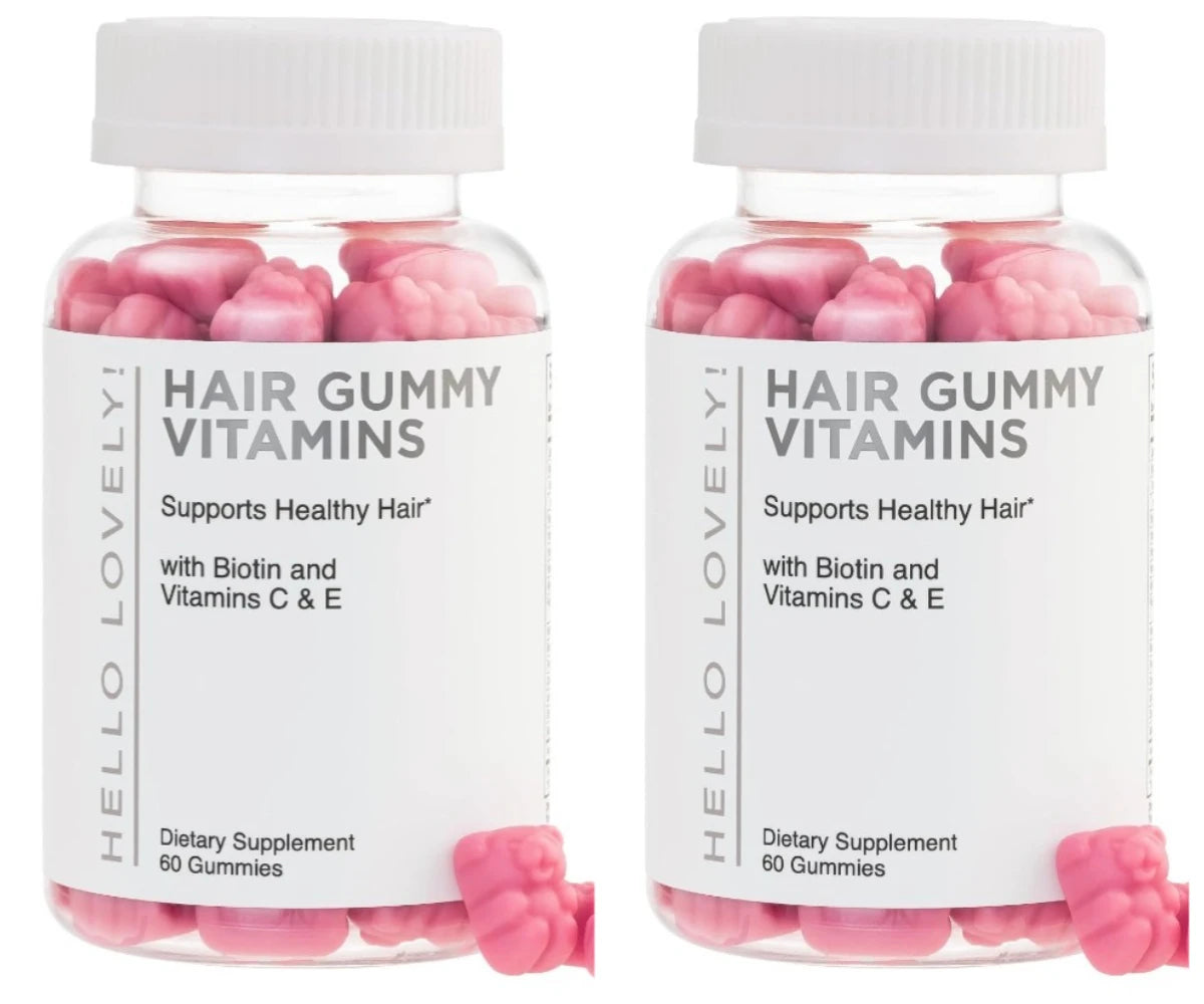 Hair Vitamin Gummies for Women with Biotin Vitamin C, E, Zinc Berry Flavor Supplement for Hair Growth and Nail Care