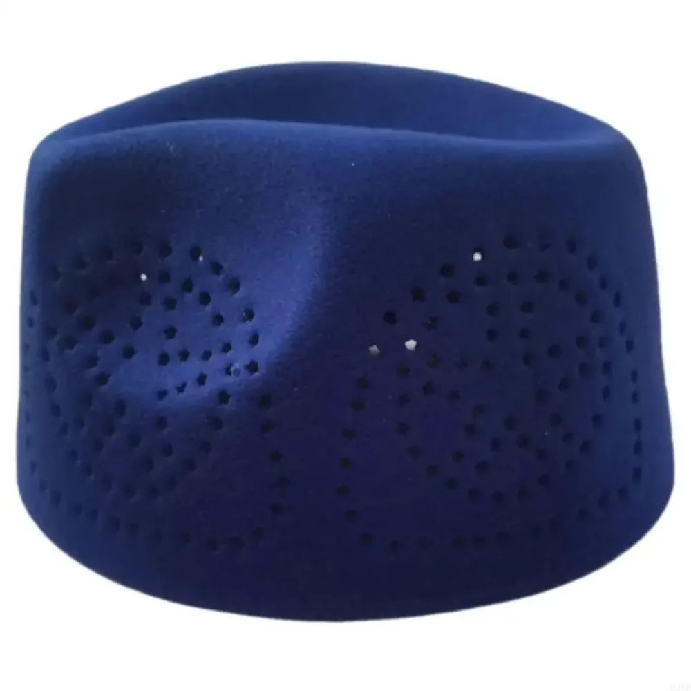 New Fabric Prayer Caps Soft Breathable Taqiyah Hat Hollowout Ethnic Festival Caps Worship
