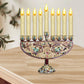 Metal Gold Candle Holder for Hanukkah Menorah 9 Branch Candelabrum Candle Stand Christmas Party Wedding Home Decor Candlesticks
