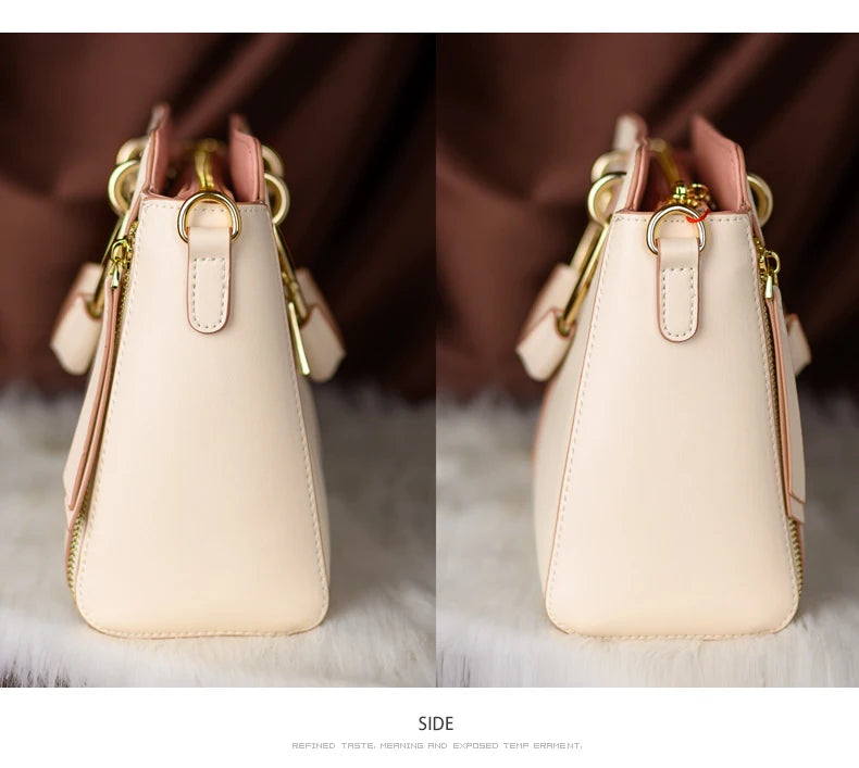 FOXER Split Leather Women Shoulder Bag Elegant Handbag 2025 Autumn Winter Female Large Tote Bag Luxury Design Crossbody Purse