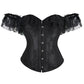 Lace Sleeves Off Shoulder Floral Overbust Corset Princess Elegant Corsets Victorian Women Sexy Bustier Showgirl Party Costume