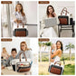 Large Capacity Tote Bag for Women Multi-Pocket Water-resistant Work Briefcase Professional Lightweight Quilted Shoulder Bag