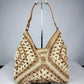 New Summer Straw Crochet Bag Leisure Vacation Weave Shoulder Bag Casual Beach Women's Handbags Ladies/Girls