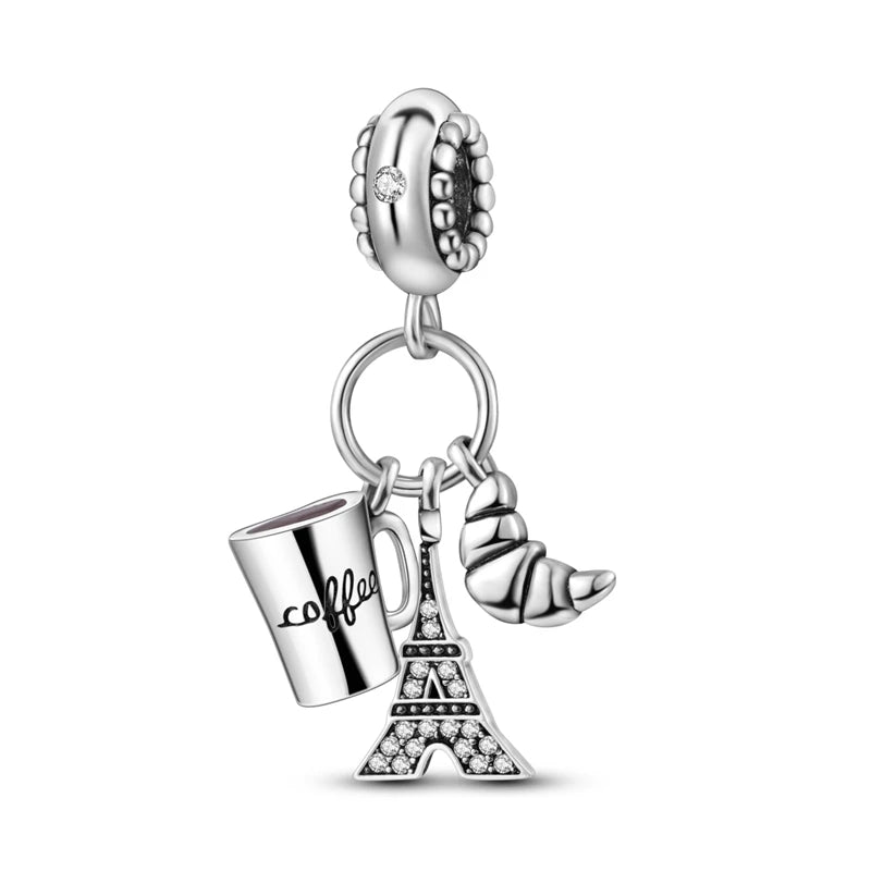 925 Sterling Silver Charms Beads Pendant Tree of Life Dog Elephant Love Heart Charm Fit Original Bracelet DIY Women Jewelry Gift