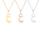 EUEAVAN Arabic Letter Pendant Necklace for Women Men Stainless Steel Arab Initial Alphabet Necklaces Lucky Amulet Muslim Jewelry
