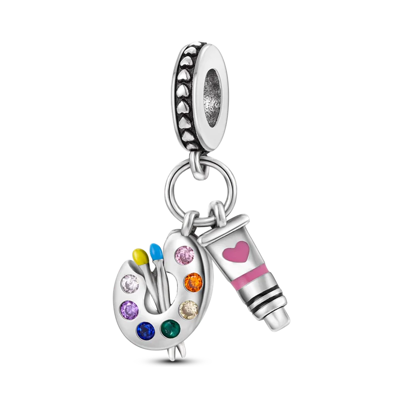 2026 Hot Sale Charms Bead 925 Sterling Sliver Pink Butterfly Luminous Firefly Dangle Fit Bangle Bracelet Necklace DIY Jewelry