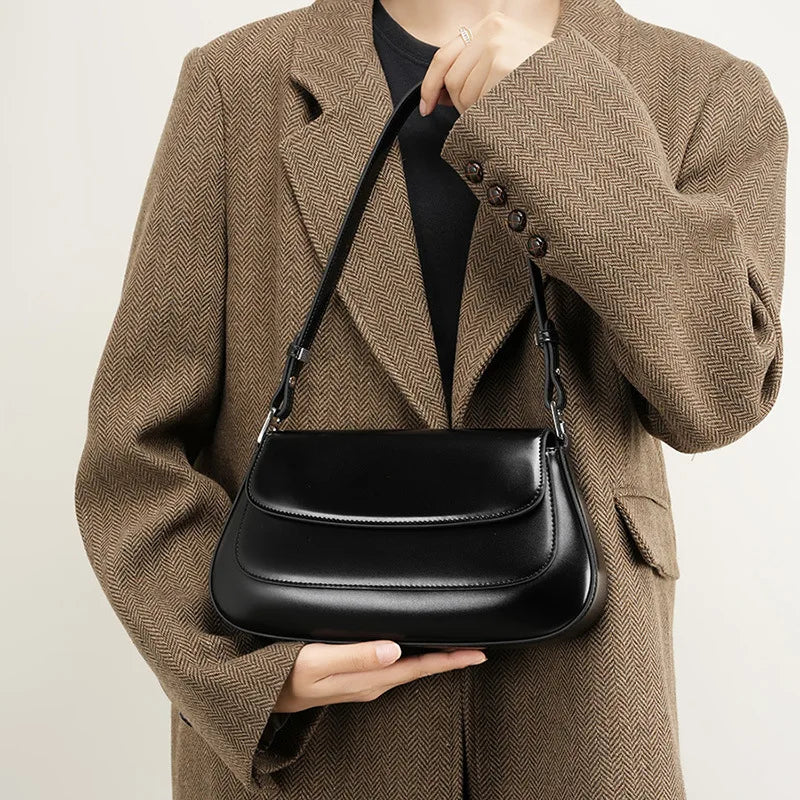 YANATARI Underarm Cowhide Genuine Leather Handbags Women Vintage Shoulder Bag Female Luxury Bags Womens High Quality 2026