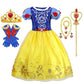 Girls Princess Dress Kids Birthday Cosplay Cinderella Snow White Aurora Rapunzel Halloween Costume Children Party Dresses