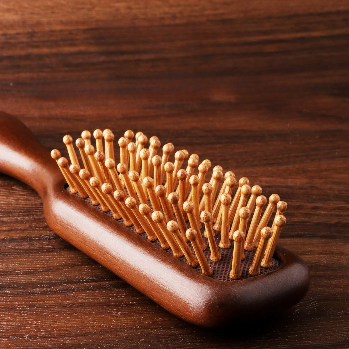 1Pcs Golden Silk Sandalwood Narrow Air Bag Comb Care Scalp Comb Gua Sha Meridian Dredging Hairdressing Tool