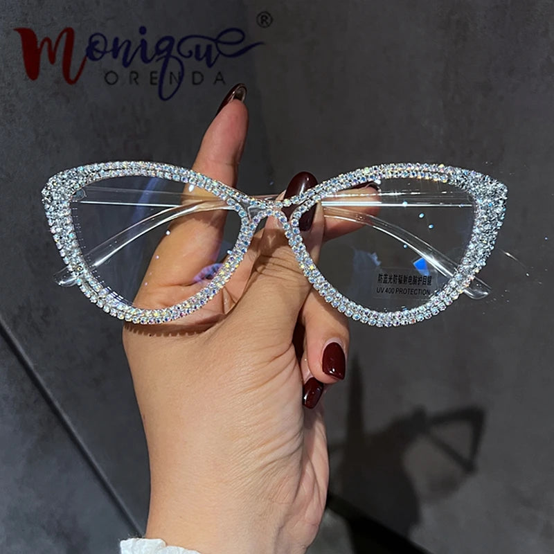 Sexy Cat Eye Anti Blue Light Glasses Women Luxury Designer Eyeglasses Frame Optical Computer Customize Reading pectacle