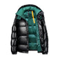 New 2025 Men's White Duck down Jacket Thickened Short Hooded Coat Warm Stylish Brand Bright Surface Men's Outerwear Coat