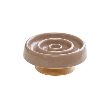 Pet Ceramic Slow Feeder Bowl Anti-Gulping Cat Food Dish Bowls Puppy Dogs Slow Feeding Supplies
