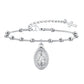 Vnox Rosary Bracelet for Women Girls, Gold Plated Stainless Steel Religious Cross and Virgin Mary Prayer Bracelets Gifts