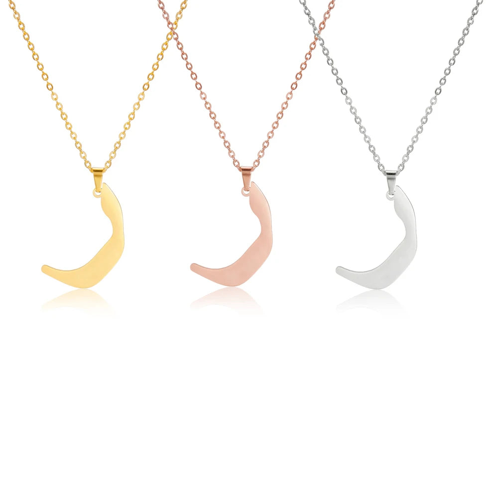 EUEAVAN Arabic Letter Pendant Necklace for Women Men Stainless Steel Arab Initial Alphabet Necklaces Lucky Amulet Muslim Jewelry
