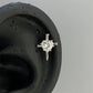 1pcs Quality Shiny Cross Zircon 316L Stainless Steel Ear Bone Nail Y2K Style Silver Color Earring for Women Cochlear Accessories