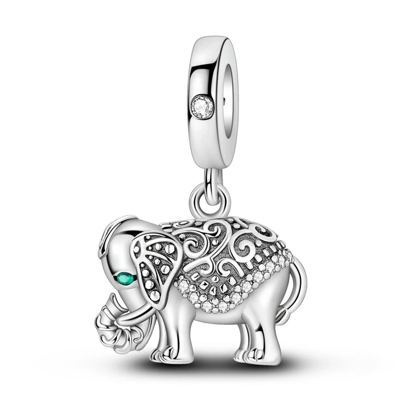 925 Sterling Silver Charms Beads Pendant Tree of Life Dog Elephant Love Heart Charm Fit Original Bracelet DIY Women Jewelry Gift