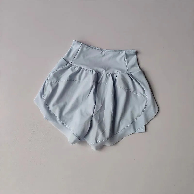 Women's Summer Running Sports Shorts Fitness Yoga Shorts Quick Drying Outdoor 2 in 1 Tennis Casual Training Shorts