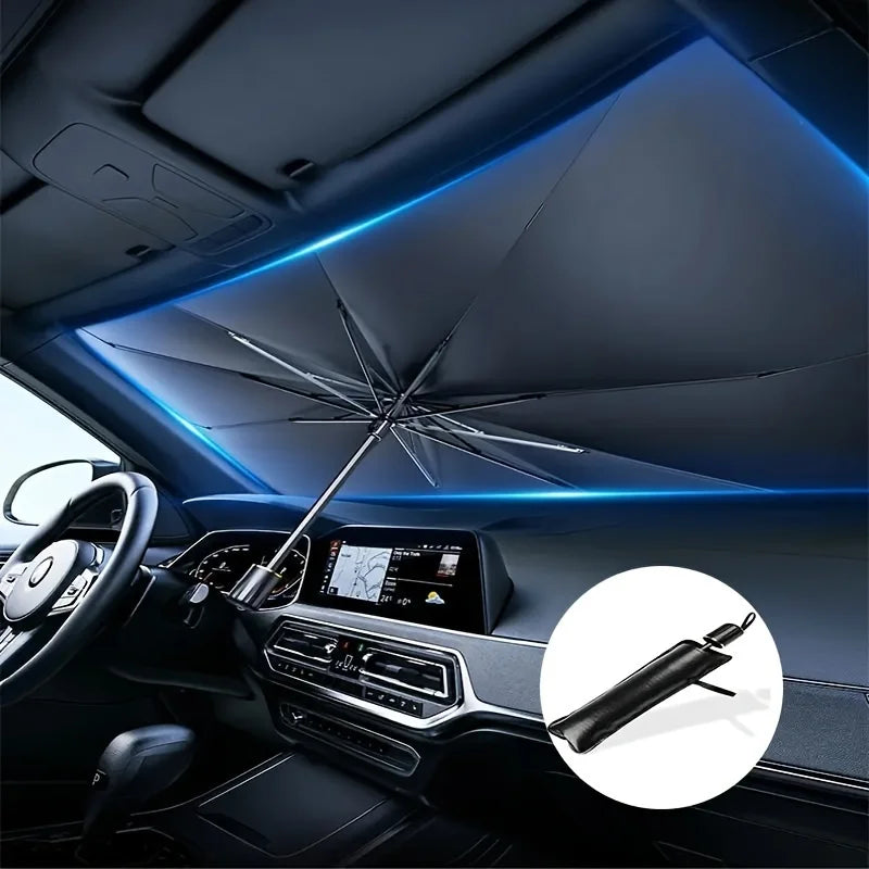 Car Sunshade Car Front Windshield Sunscreen Heat Shield (Umbrella Model) High Shade Car Sunshade Sun Shade for Car Windshield