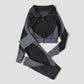 2/3Pcs Women Yoga Suit Seamless Knitted Yoga Pants Leggings Clothing Zipper Long Sleeve Crop Top Fitness Wear Sportswear Gym Set