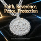 18K Gold Plated Round Allah Zircon Pendant Islamic Hip Hop Jewelry For Men Micro Pave Charm Marquise Stone For Faith Reverence Peace Protection Street Rap Gift For Muslim Men Boy Friends Rappers Fine Jewelry Gifts Iced Out Cu