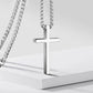 Silver Simple Cross Pendant Necklace Unisex Accessories for Couples, Brother and Sister Style as a Gift Jewelry Accessories