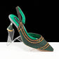 QSGFC New Italian Pumps and Bag To Party 2024 INS Style Pointed-Toe Rhinestone Elegant High Heels Champagne Wedge for Women